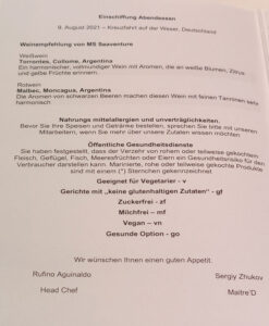 Menü Tag 1