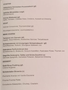 Abendessen Tag 3