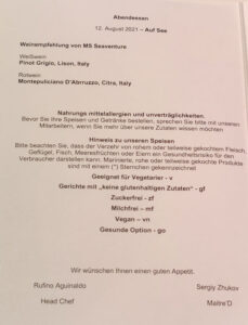 Abendessen Tag 4