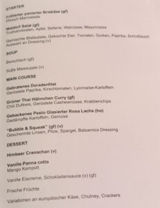 Abendessen Tag 4