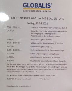 Tagesprogramm