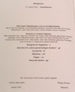 Mittagessen Tag 5