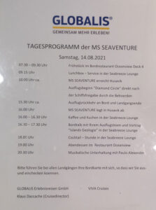 altes Tagesprogramm