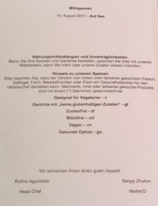 Mittagessen Tag 6