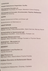 Abendessen Tag 7