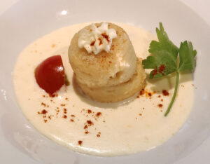 Doppelt gebackenes Ziegenkäse-Soufflé