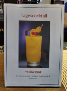 Tagescocktail Yellow Bird