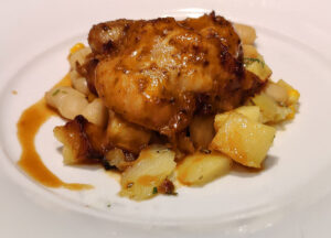 gegrillte Hähnchenkeule