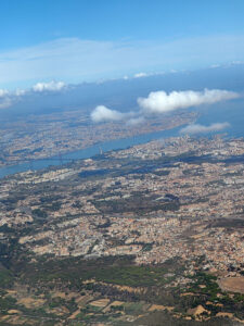 Anflug auf Lissabon
