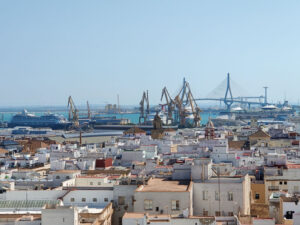 Blick zum Industriehafen