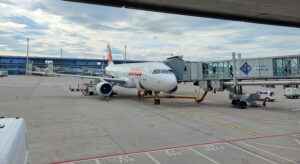 die erste Maschine schon in Zürich