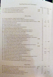 allgemeine Weinkarte