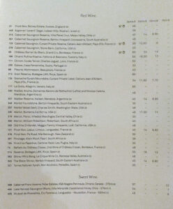 allgemeine Weinkarte