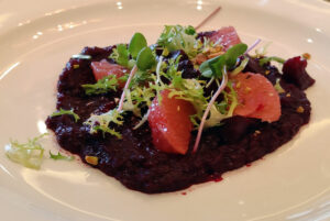 Roasted Red Beets with Smoked Beet Hummus