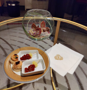 Hors d´Oeuvres auf der Suite