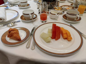 letztes Frühstück im Queens Grill
