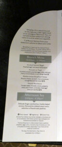 Room Service Karte