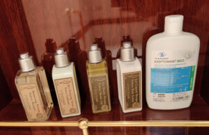Shampoo, Duschgel, Conditioner und Bodylotion