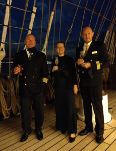 Foto mit Kapitän und Hotel Direktor