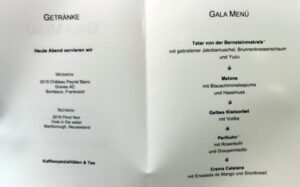 Welcome Aboard Gala Abendessen
