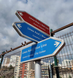 Wegweiser im Hafen