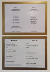 Abendessen und Bistro