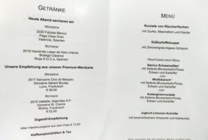 Abendessen Tag 3