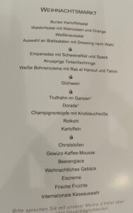 Weihnachtsmarkt Abendessen