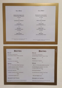 Abendessen und Bistro