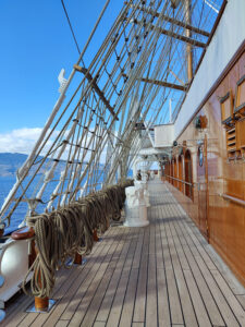 seitlich am Lidodeck