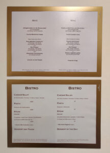 Abendessen und Bistro