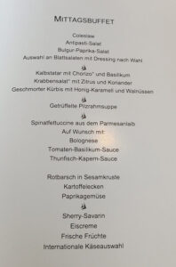 Mittagessen Tag 7