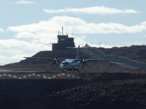 landendes Flugzeug