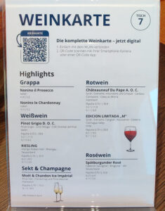 Weinkarte