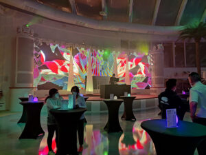 Lasershow im Beach Club