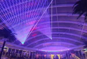 Lasershow im Beach Club