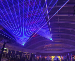 Lasershow im Beach Club