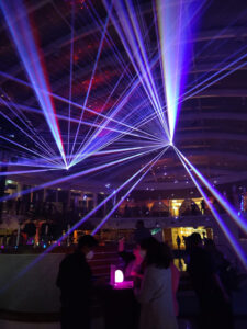 Lasershow im Beach Club