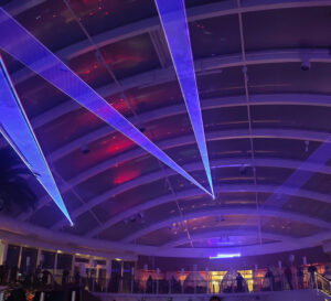 Lasershow im Beach Club