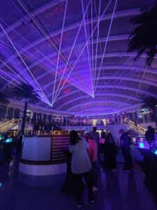 Lasershow im Beach Club
