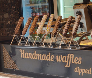 Waffeln mit Schokolade