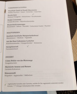 Abendessen Tag 2