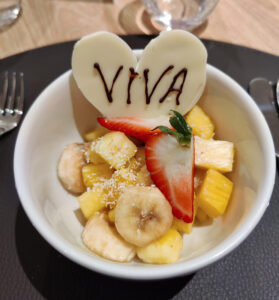 Marinierte Ananas und Banane