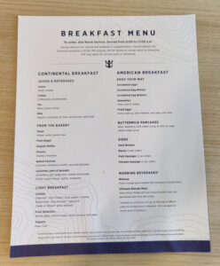 Room Service Frühstück