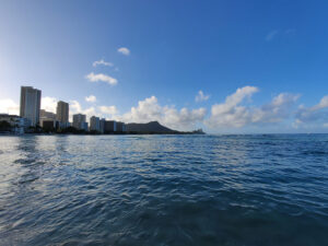 Waikiki Beach am Morgen