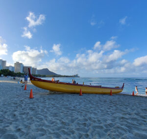 Waikiki Beach am Morgen