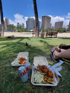 Picknick an der Hilton Lagoon