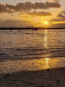 Sonnenuntergang am Waikiki Beach