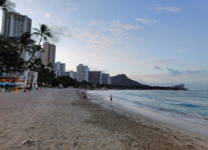 Morgens am Waikiki Beach