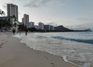 Morgens am Waikiki Beach